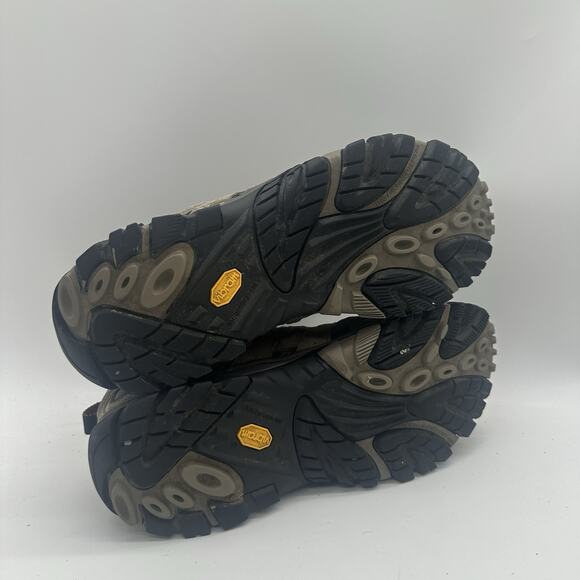 Mens Size 11 Merrell Moab 2 Vent Hiking Shoes Walnut Brown Vibram Waterproof - Picture 8 of 10